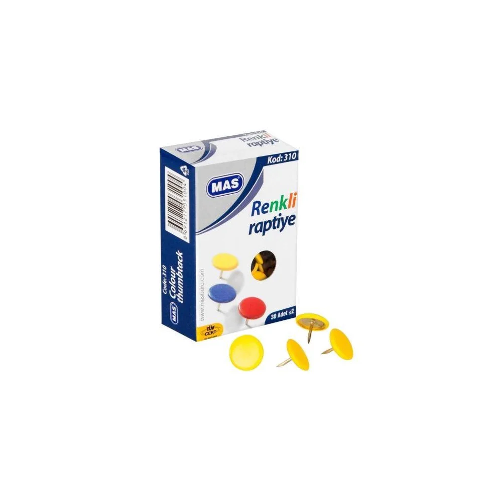 Mas Renkli Raptiye PVC Kaplı Karışık Renk 310