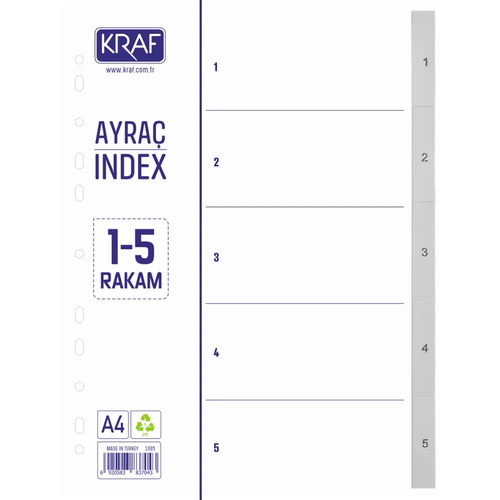 Kraf Seperatör 1-5 Rakam 1005