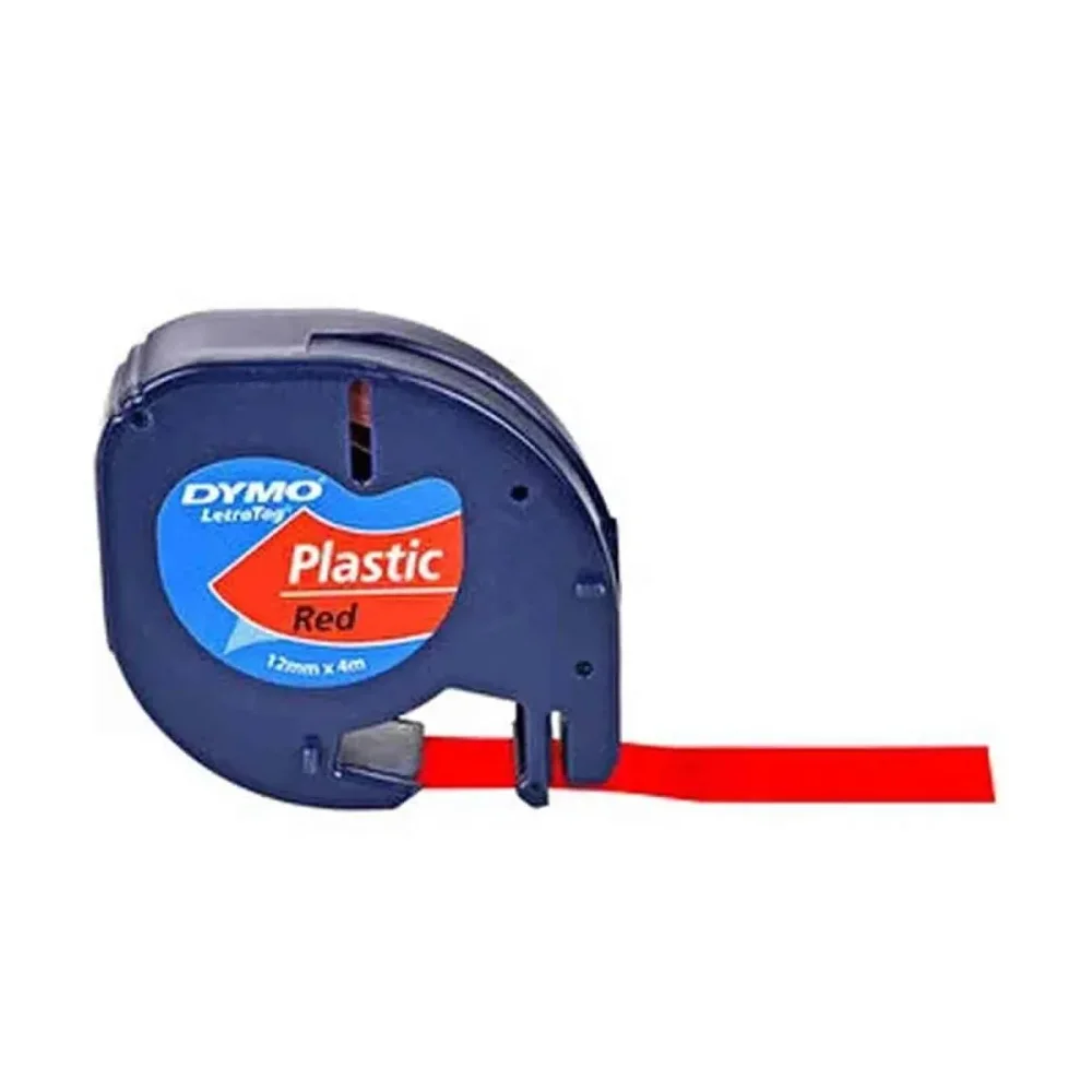 Dymo Letratag Şerit Plastik 12MMx4 MT Kırmızı
