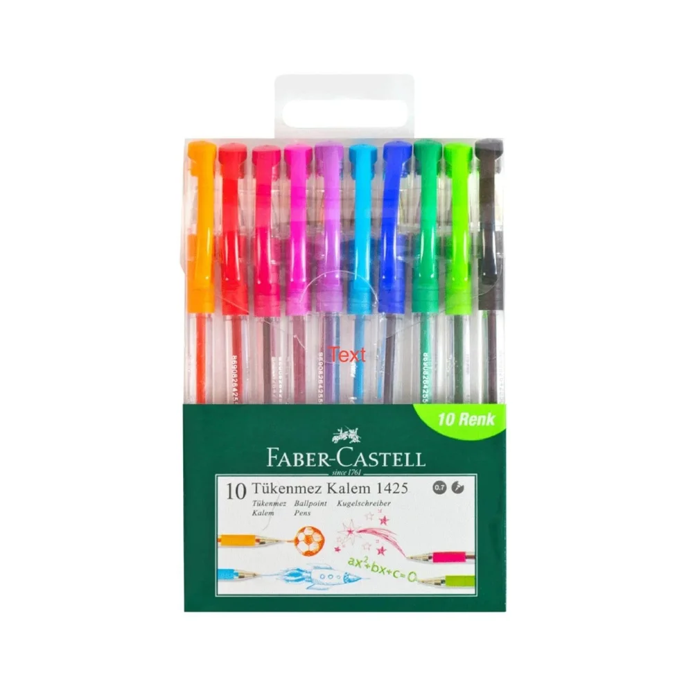 Faber Castell 1425 Tükenmez Kalem 10'lu Poşet