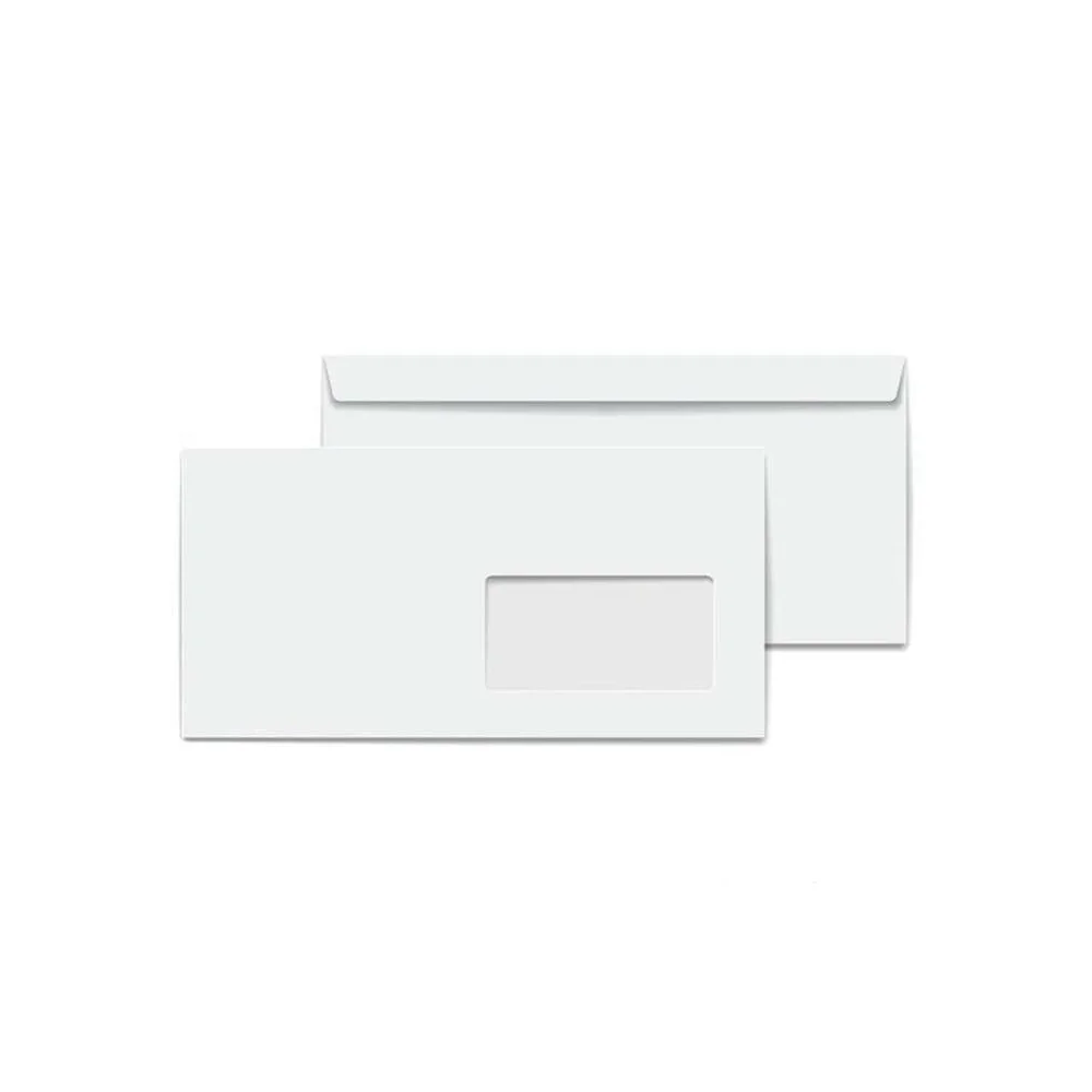 Oyal Zarf Diplomat 10.5 cm X 24 cm 110 Gr Pencereli Beyaz Zarf - 100 Adet