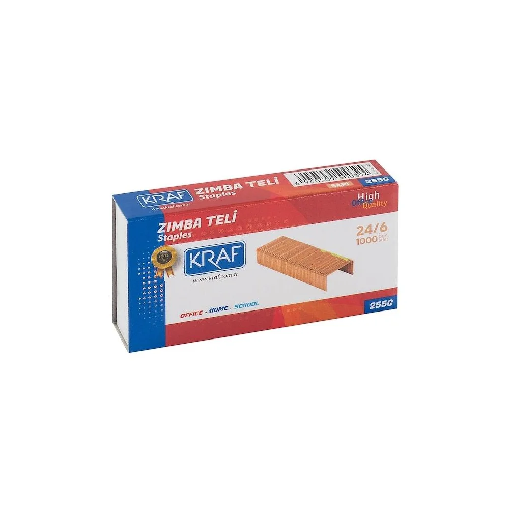 Kraf Zımba Teli Sarı 24/6 1000 Lİ