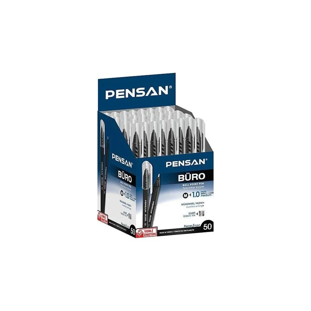 Pensan Büro Tükenmez Kalem 1.0 mm 2270 Siyah - Kutu -50 adet