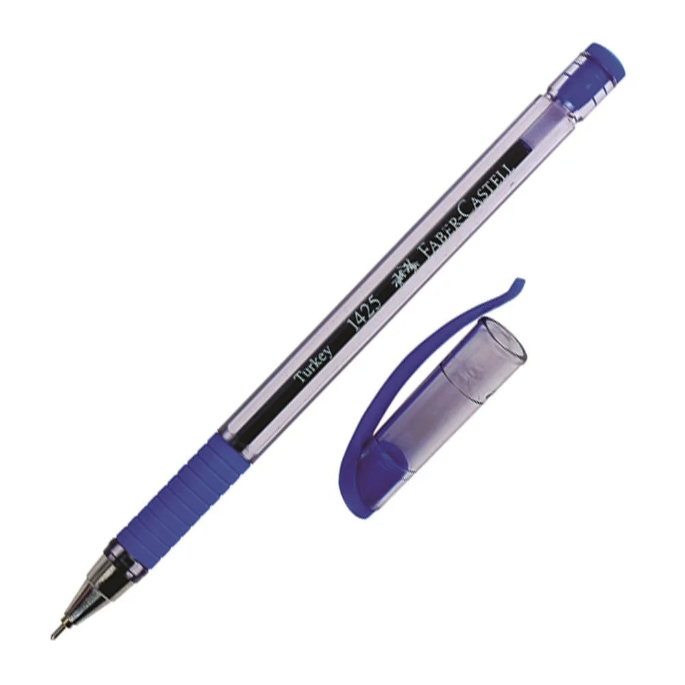 Faber Castell Tükenmez Kalem 1425 İğne Uç Mavi - Kutu - 10 Adet