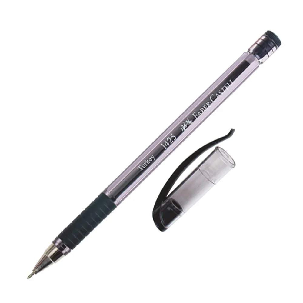Faber Castell Tükenmez Kalem 1425 İğne Uç Siyah - Kutu - 10 Adet