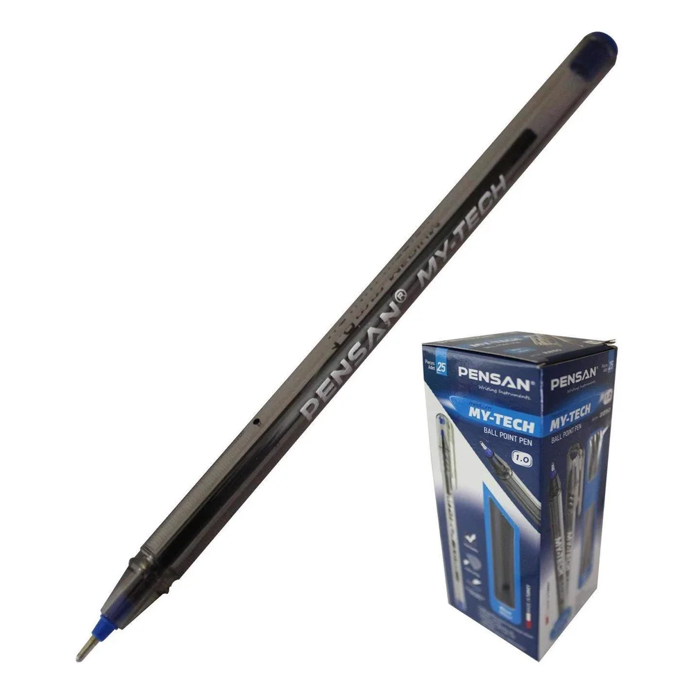 Pensan Tükenmez Kalem My-Tech 1.0 mm Mavi - Kutu - 25 Adet