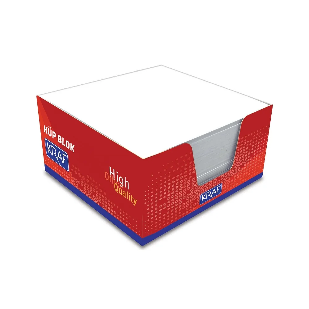 Kraf Küp Blok Beyaz 9x9cm 116G