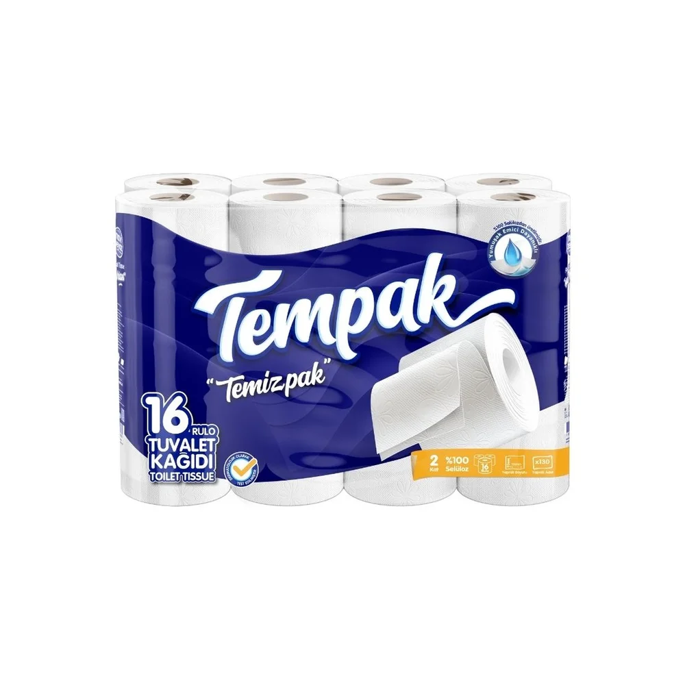 Tempak Çift Kat Tuvalet Kağıdı 16'lı