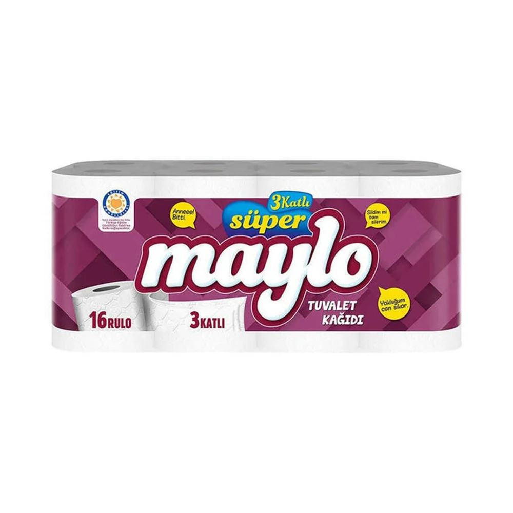 Maylo Tuvalet Kağıdı 3 Katlı 16 Lı