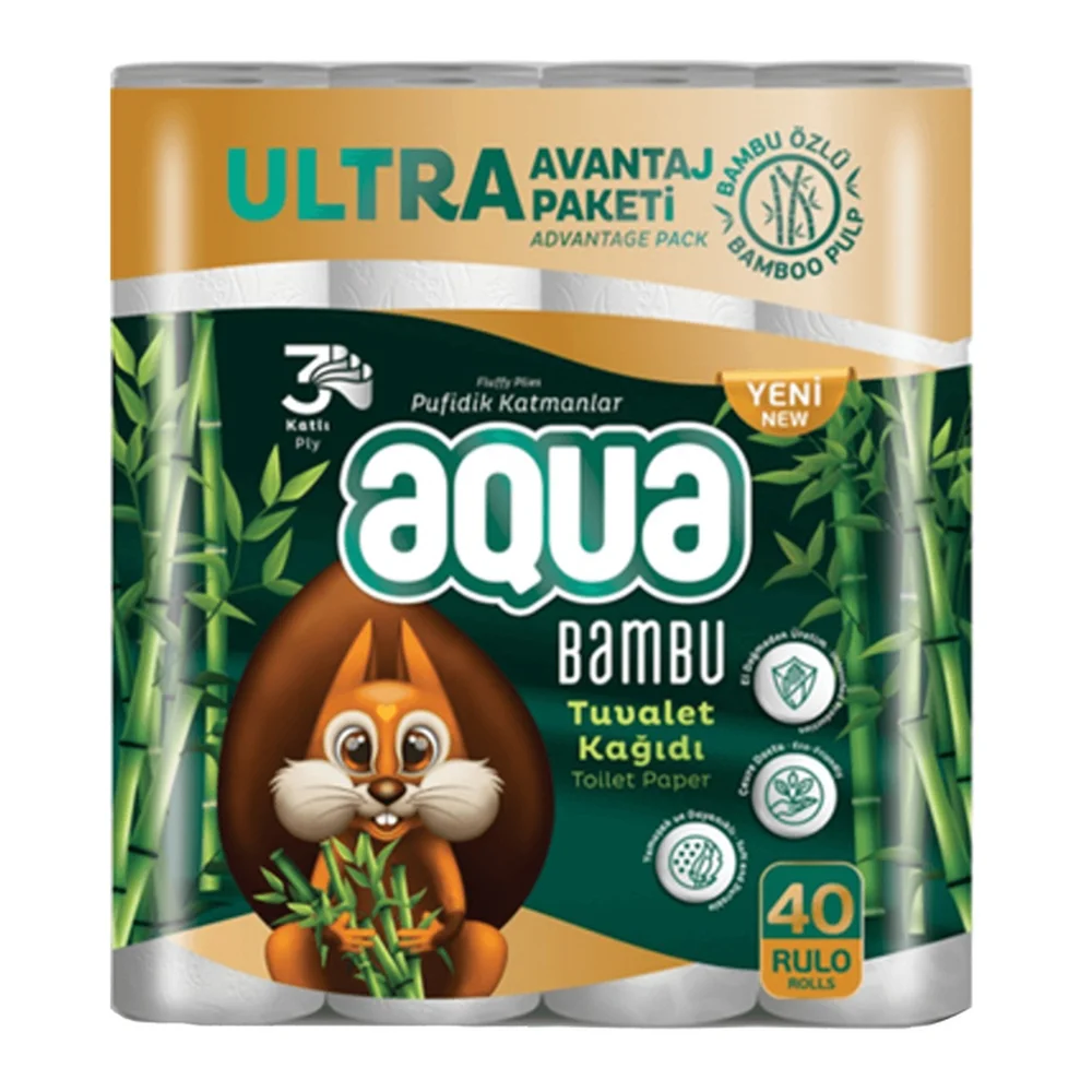 Aqua Bambu Tuvalet Kağıdı 40'lı