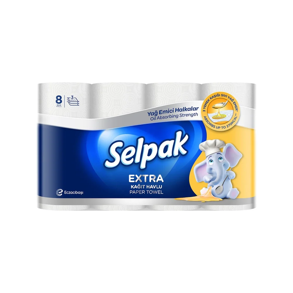 Selpak Yağ Emici Kağıt Havlu Extra 8Li
