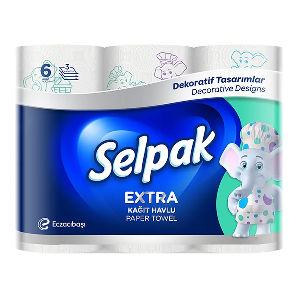 Selpak Extra Desenli Kağıt Havlu 6Lı