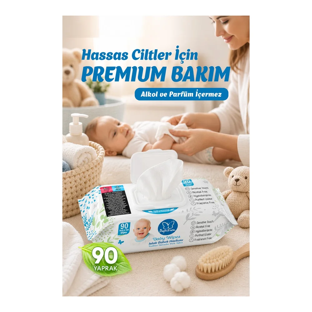 Papilion Bebek Islak Mendil 90'lı