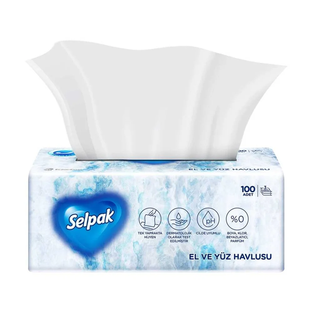 Selpak El Yüz Havlusu 100'lü