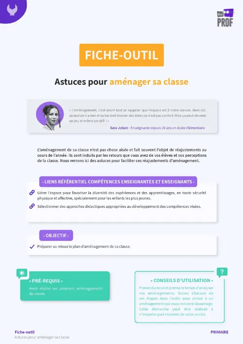 Astuces pour aménager sa classe