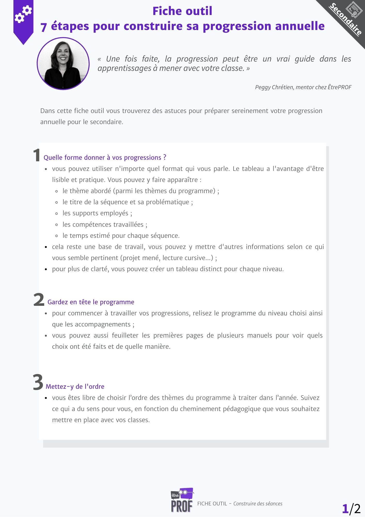 Construire sa progression annuelle en 7 étapes