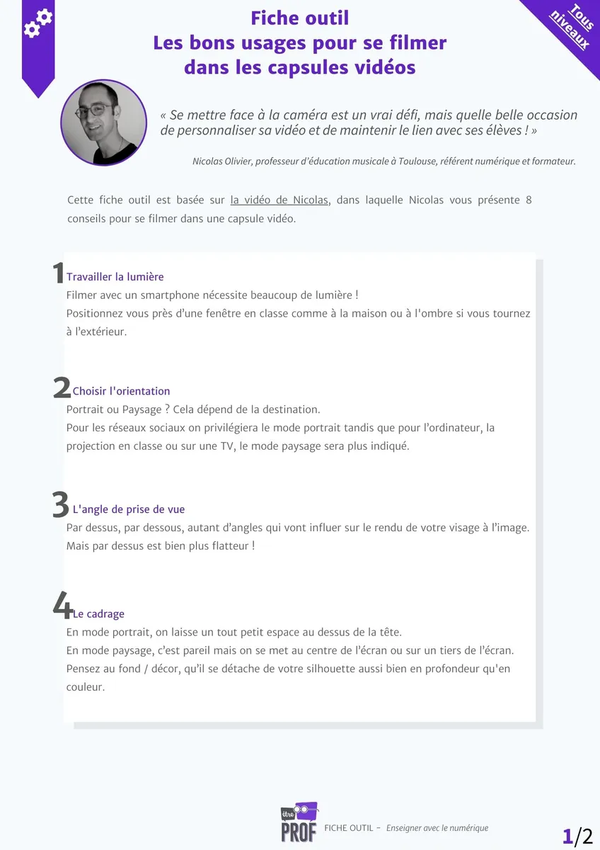 Les bons usages pour se filmer dans les capsules vidéos