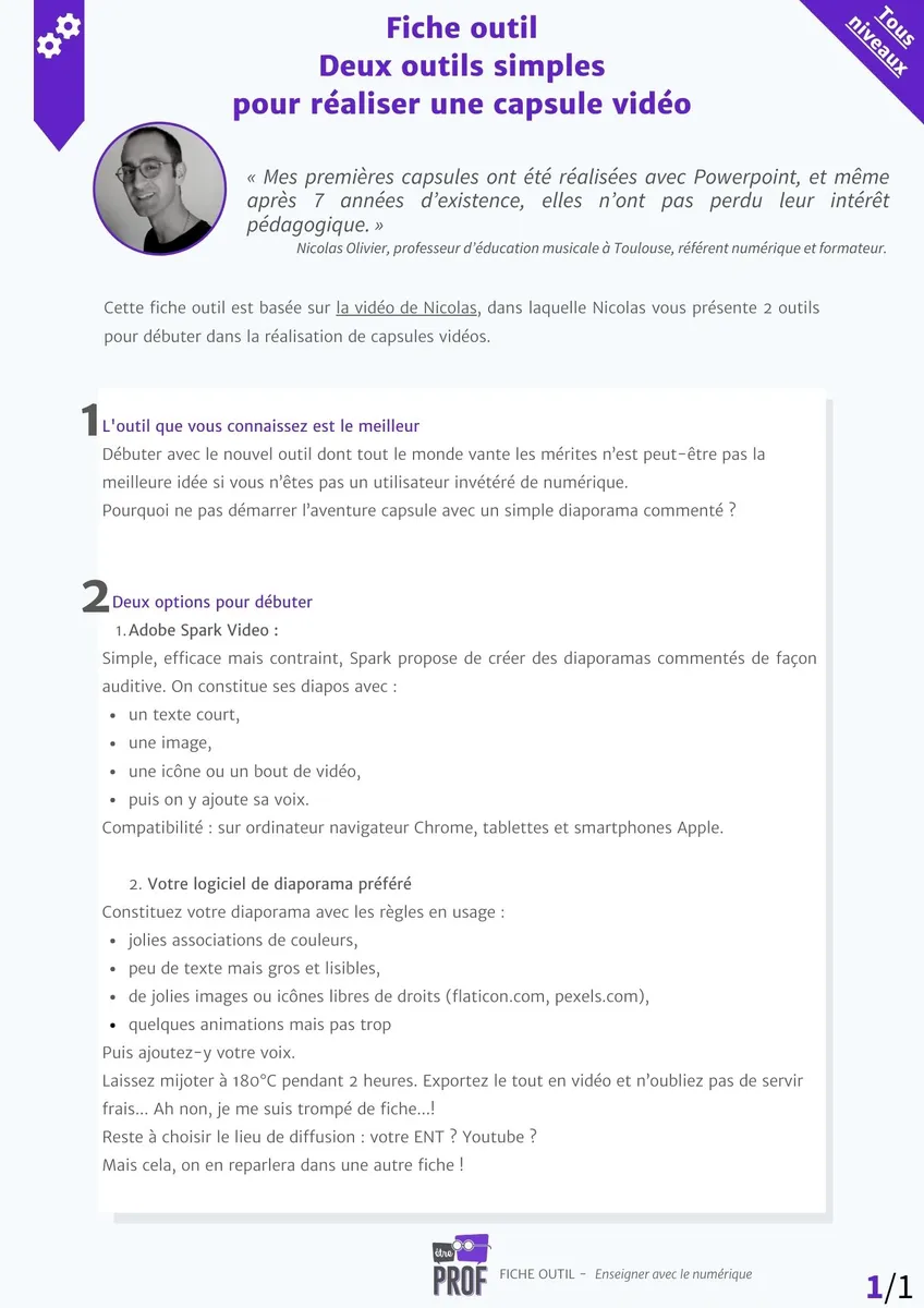 2 outils pour réaliser une capsule vidéo