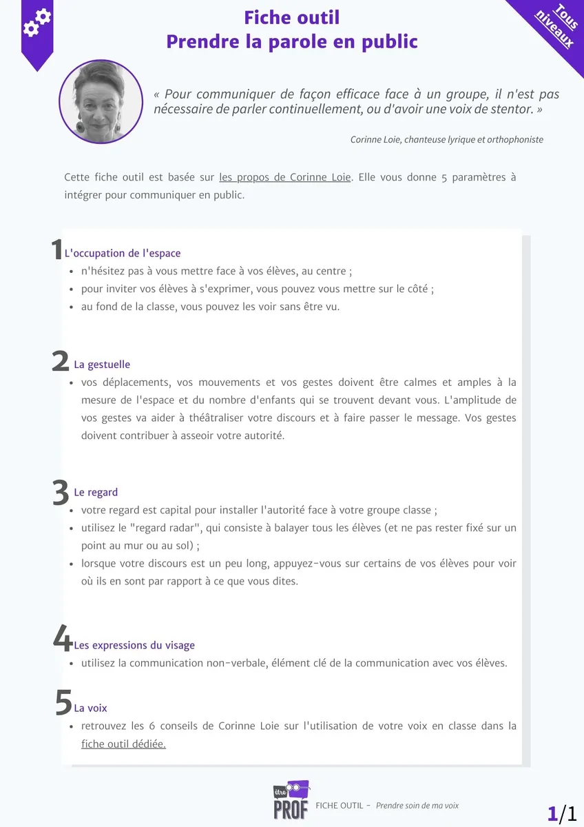 Prendre la parole en public
