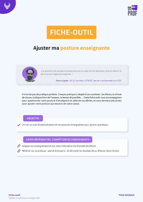 Ajuster ma posture enseignante