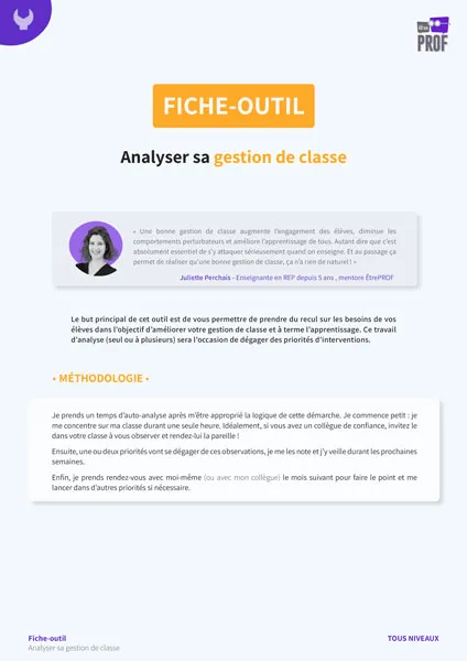 Analyser sa gestion de classe