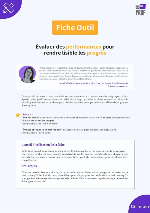 Évaluer des performances pour rendre lisible les progrès