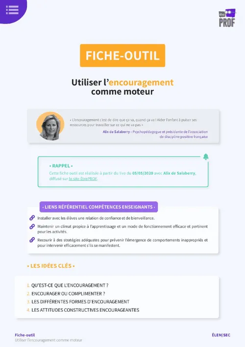 Utiliser l’encouragement comme moteur