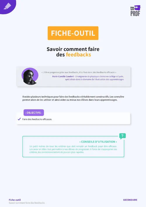 Savoir comment faire des feedbacks