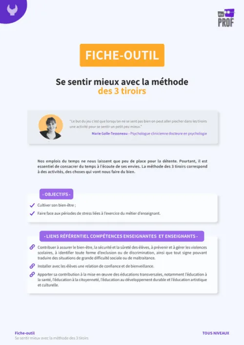 Se sentir mieux avec la méthode des 3 tiroirs