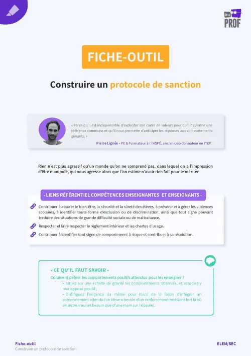 Construire un protocole de sanctions