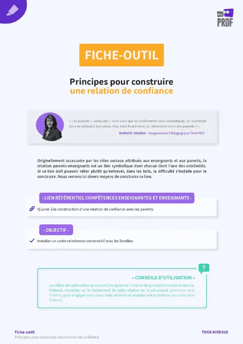 Principes pour construire une relation de confiance