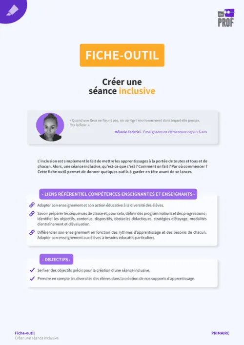 Créer une séance inclusive
