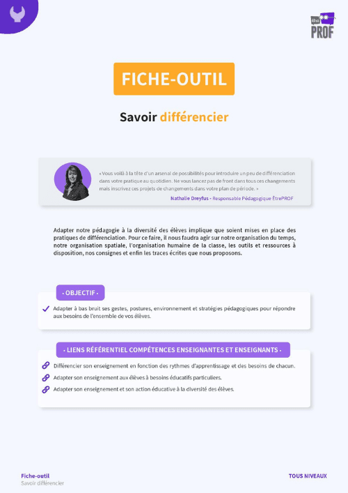 Savoir différencier