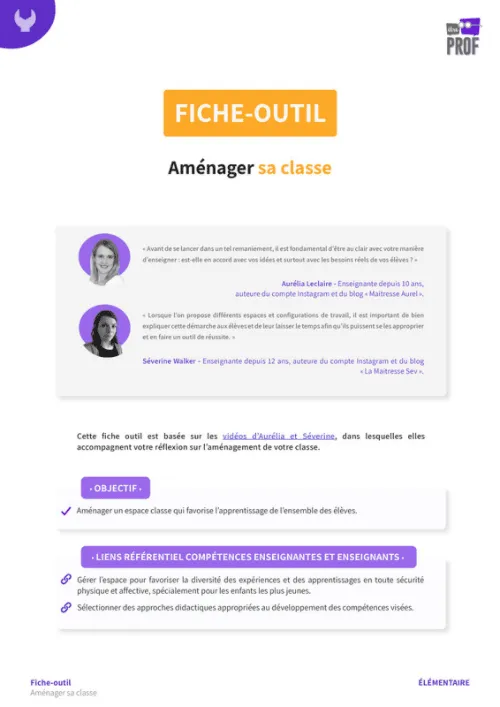 Aménager sa classe