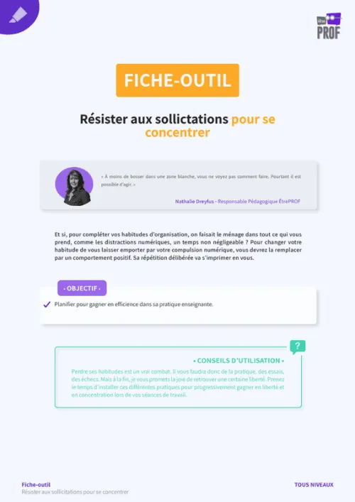 Résister aux sollicitations pour se concentrer