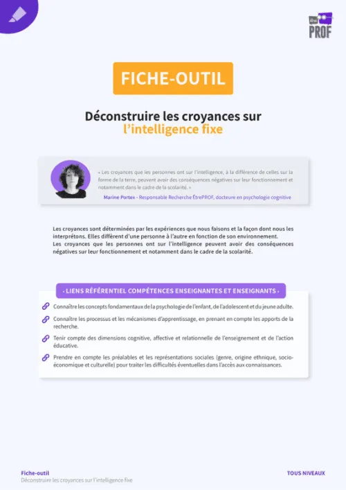 Déconstruire les croyances sur l'intelligence fixe
