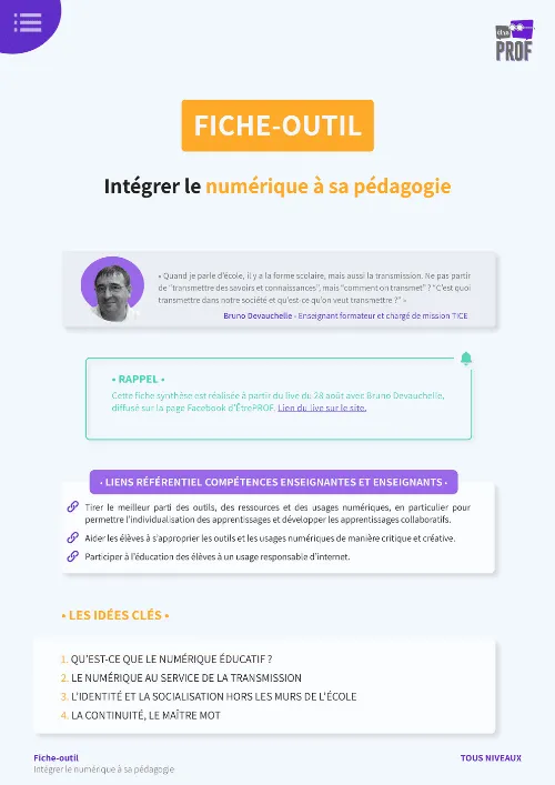 Intégrer le numérique à sa pédagogie