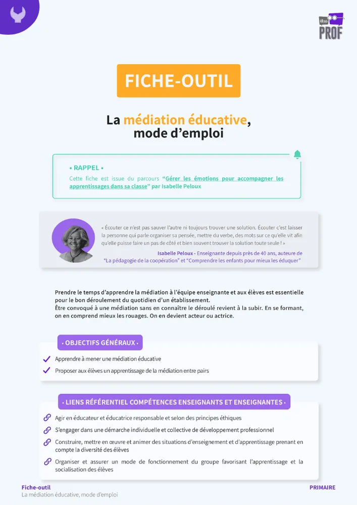 La médiation éducative, mode d'emploi