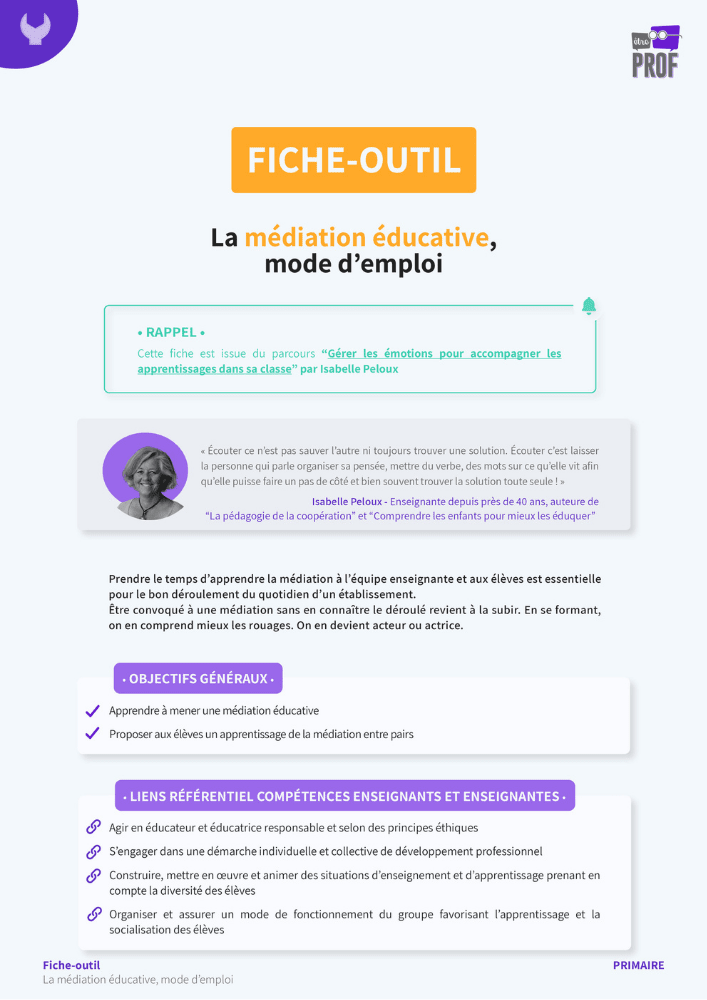 La médiation éducative, mode d'emploi