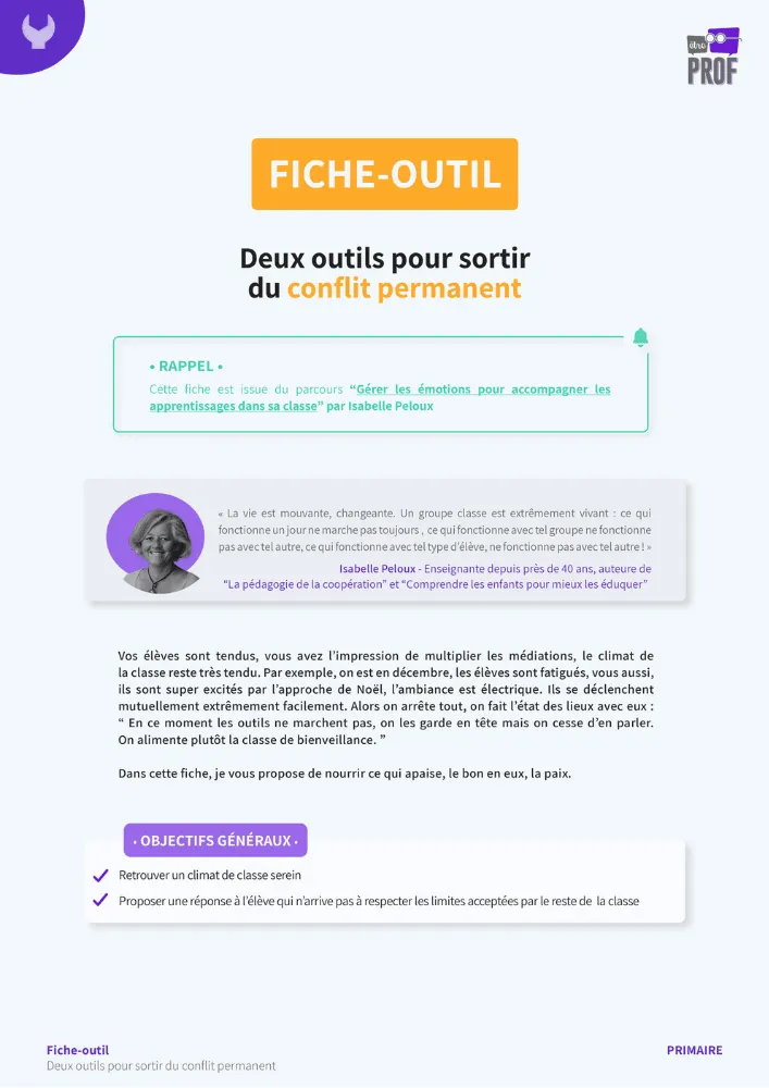 Deux outils pour sortir du conflit permanent