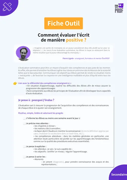 Comment évaluer l'écrit de manière positive ?