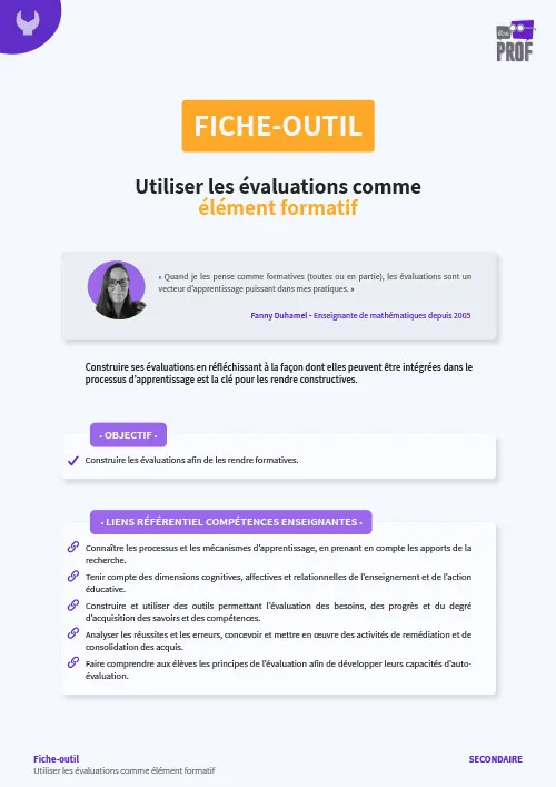 Utiliser les évaluations comme élément formatif