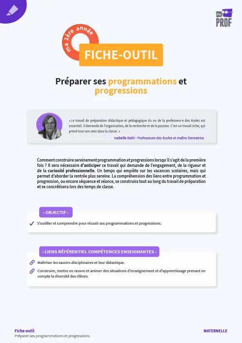 Préparer ses programmations et progressions