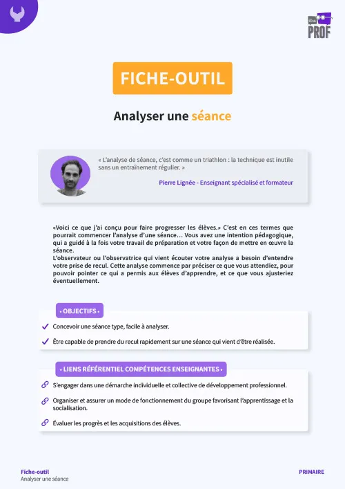 Analyser une séance
