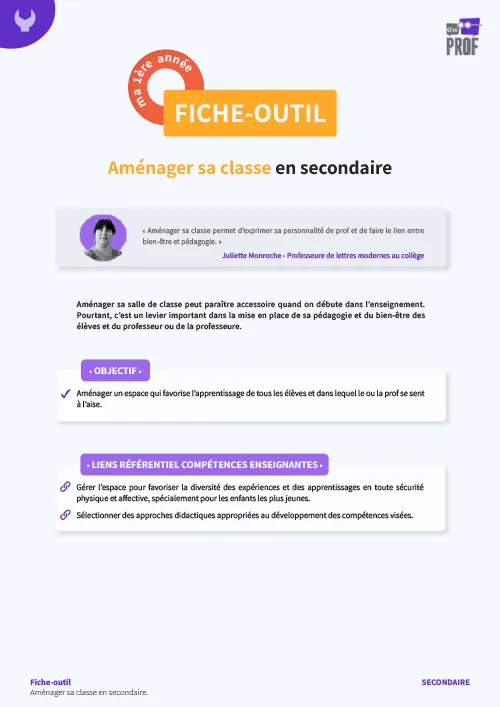 Aménager sa classe en secondaire