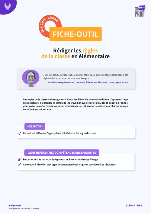 Rédiger les règles de la classe 