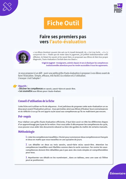 Faire ses premiers pas vers l'auto-évaluation