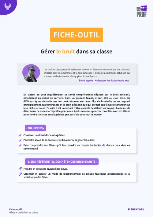 Brouhaha ou bruit pédagogique : Comment gérer ? 