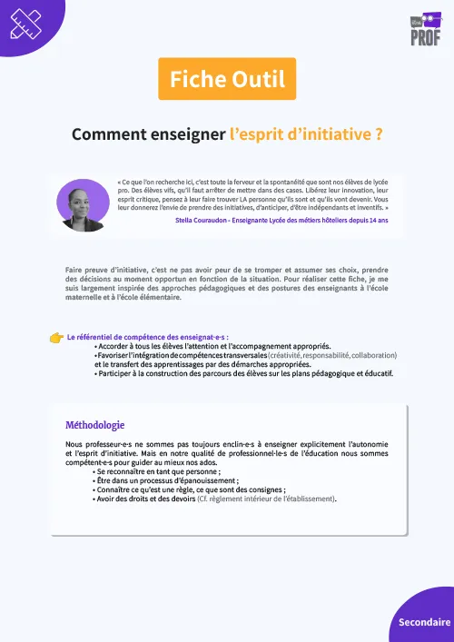 Comment enseigner l'esprit d'initiative ?