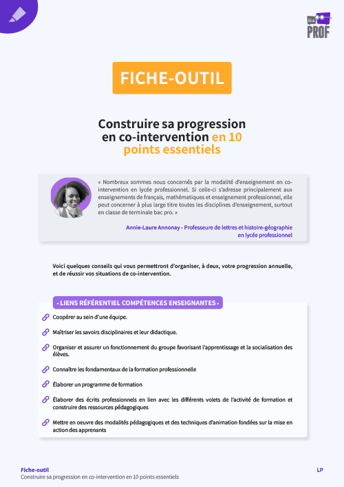 Construire sa progression en co-intervention en 10 points essentiels 